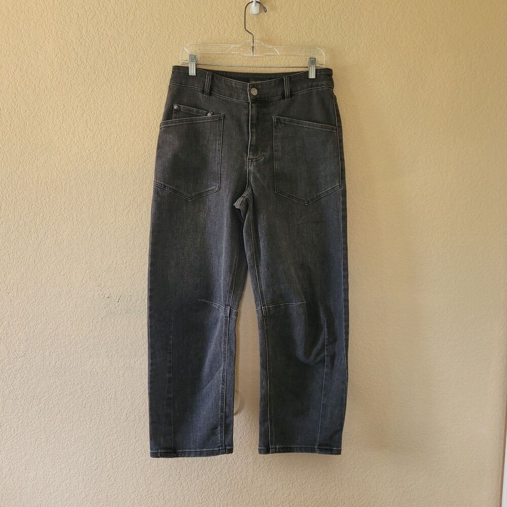 Carla Rockmore Collection Barrel Leg Jeans Size 8 Relaxed Black Baggy Loose